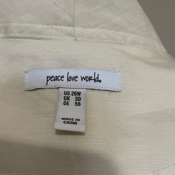 Peace Love World Linen Moto Jacket 3X - Picture 9 of 10